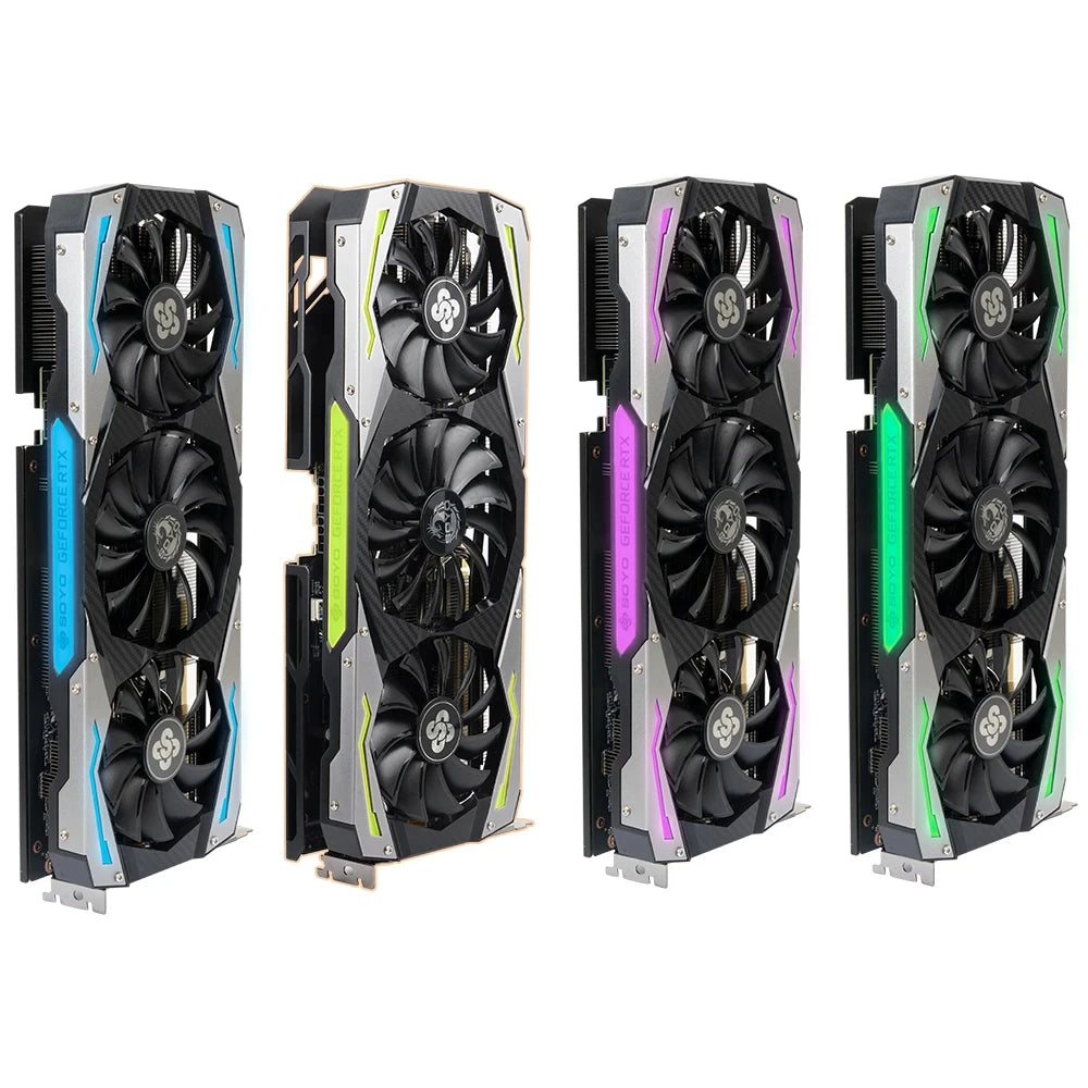 USED SOYO Graphics Card 1660Super 2060 3060 3070Ti 3080Ti GDDR6/GDDR6X 8G 12G Cards Gaming Video Card NVIDIA Computer GPU