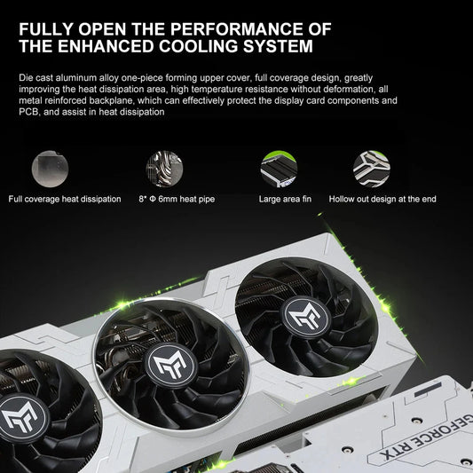 Placa gráfica USED RTX 4070Ti, Metal Master OC, 12GB GDDR6X, 192Bit, RTX 4070Ti, 12 placas de vídeo VHPWR Gaming GPU, Novo