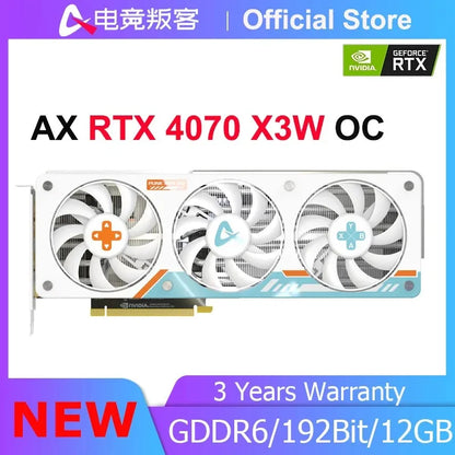 USED AX-Power By INNO3D GEFORCE RTX 4070 X3W OC 12GB 192Bit GDDR6X RTX4070 Graphic Card Gaming GPU placa de video видеокарта