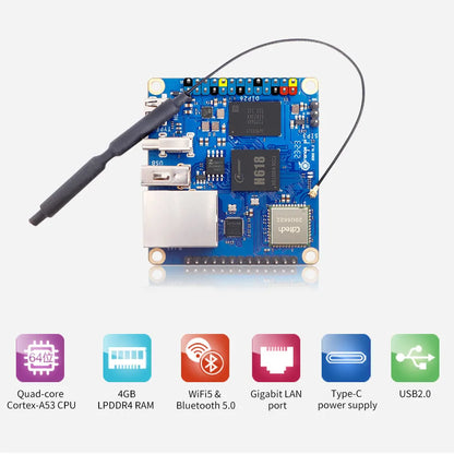 Orange Pi Zero 3 4GB Ram Single Board Computer Allwinner H618 Chip Wifi-BT5.0 LPDDR4 Gigabit Orange Pi Zero3 Development Board