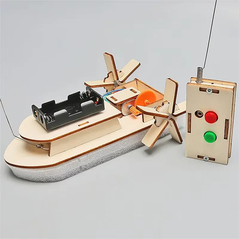 Model Educational Electric Science Experiment Wooden Boat