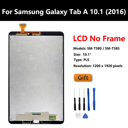 For Samsung Galaxy Tab A 10.1 2016 SM-T580 /T585 / P580 / P585  tablet LCD Display Touch Screen Digitizer Assembly Replacement