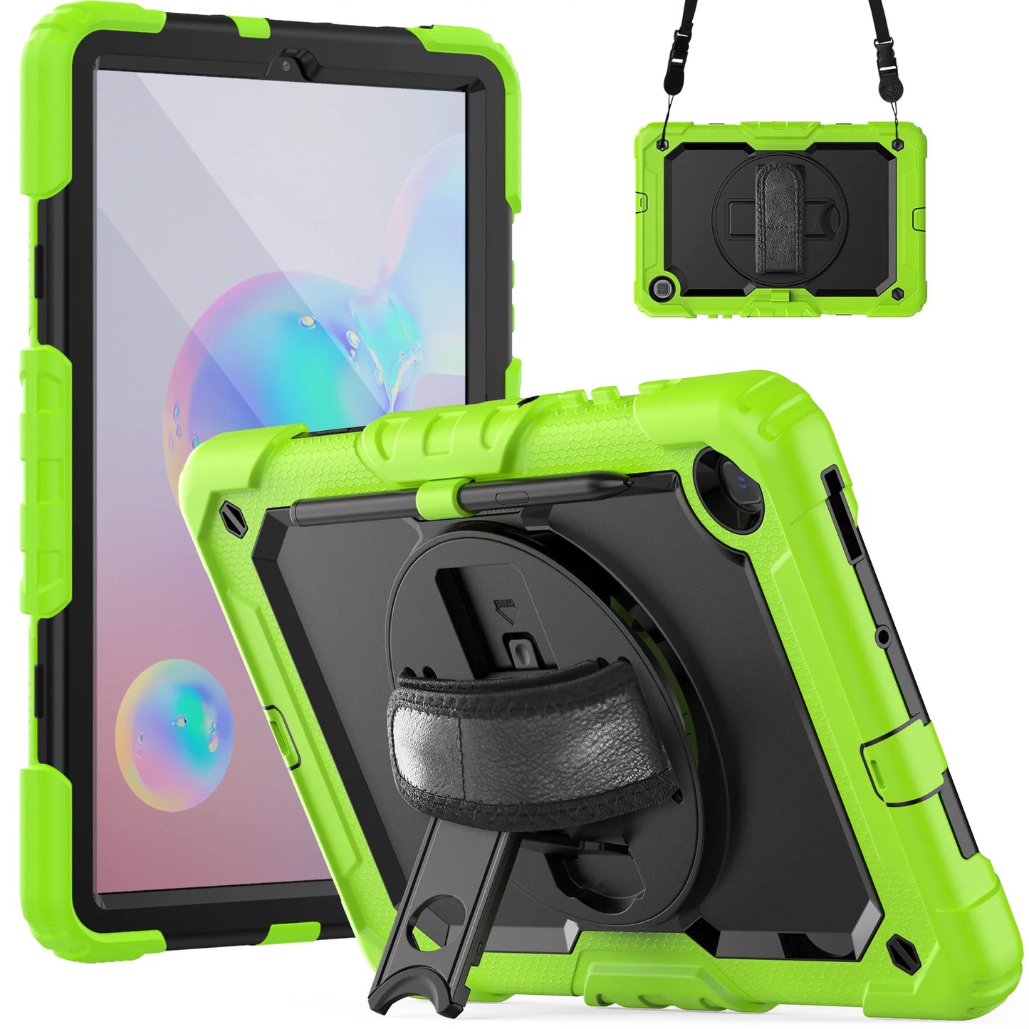 360 Rotating Hand Strap&Kickstand Kids proof Case For Samsung Galaxy Tab S6 lite P610 2020 2022 P610 P613 Shocproof Cover