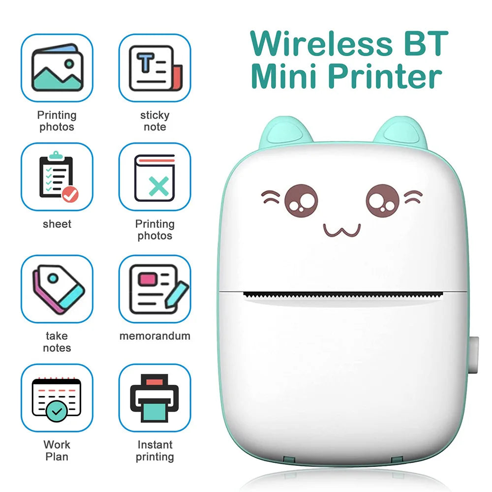 Mini Portable Bluetooth Wireless Thermal Printer