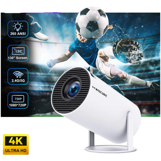 4K Projector Android 11 Dual WiFi BT5.0 Portable Cinema