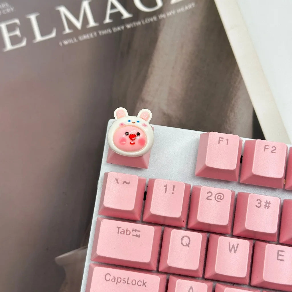 Keycaps Hand-made Resin Keycap Mechanical Keyboard Keycaps Cute Beaver Loopy Customized Gaming Accessories Decoration Gifts