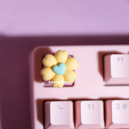 For Cherry MX Switches gaming Keyboard Key Cap for Mechanical Keyboard Keycap Girls Gift Pink Personalized cartoon DIY Key