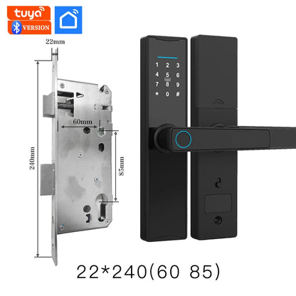 Smart Door Lock with Tuya APP Biometric Fingerprint