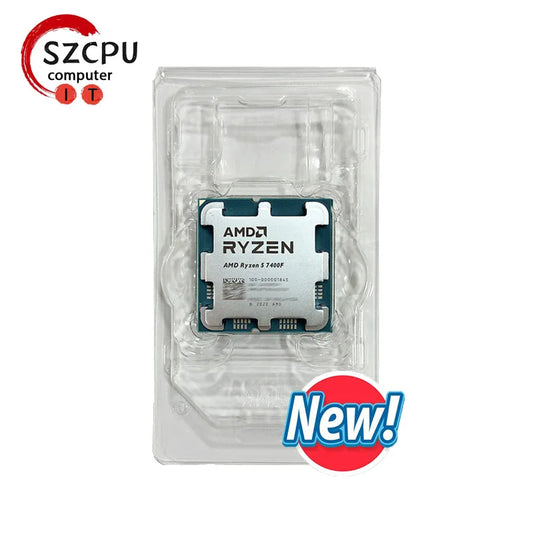 AMD Ryzen 5 7400F New R5 7400F 3.7GHz 5NM L3=32M  100-000001845 Socket AM5 Tray  but without cooler