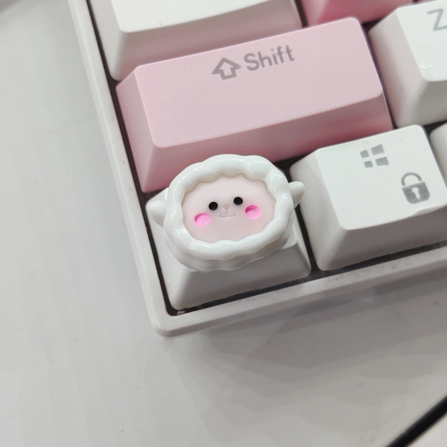 Ctrl Keycap 1.25U Personalized Keycap Customization Love Pink Bow Lamb Replacement Supplement for Mechanical Keyboard