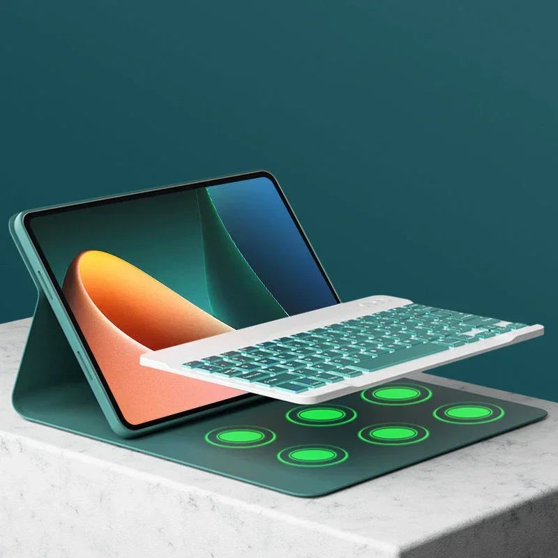 for Xiaomi Mi Pad 6 11 inch Case with Keyboard LED Backlit Wireless Mouse for Xiaomi Mipad 6 6 pro Magnetic Case Free Mouse