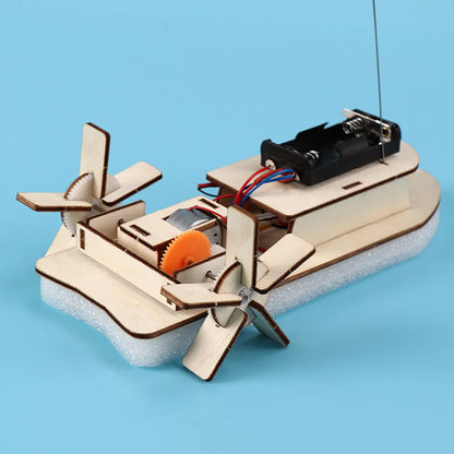 Model Educational Electric Science Experiment Wooden Boat