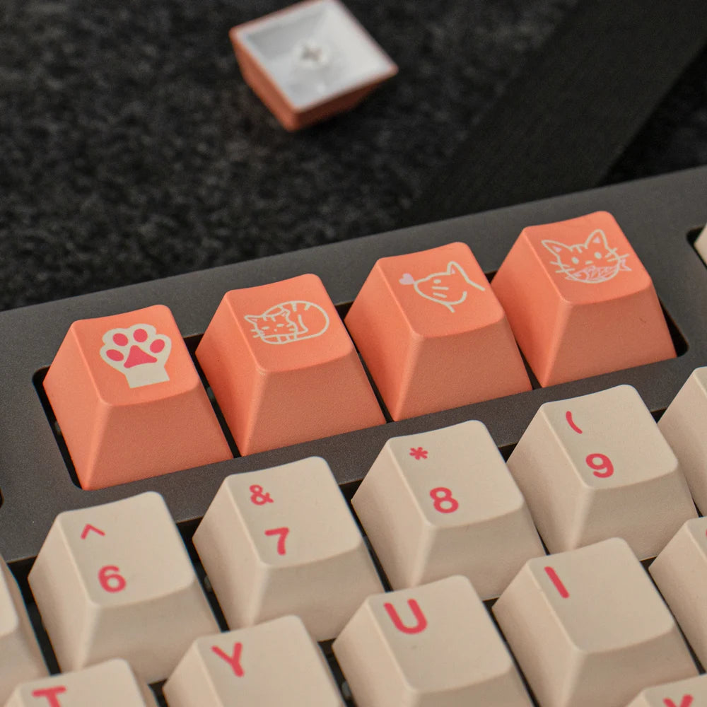 GMK Orange Boi Large Set Cherry Profile DYE-SUB Keycap English Custom Personality Keycaps For Mechanical Keyboard Gaming 61/64