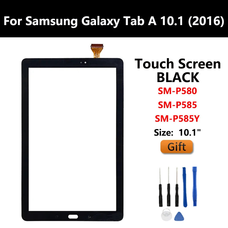 For Samsung Galaxy Tab A 10.1 2016 SM-T580 /T585 / P580 / P585  tablet LCD Display Touch Screen Digitizer Assembly Replacement