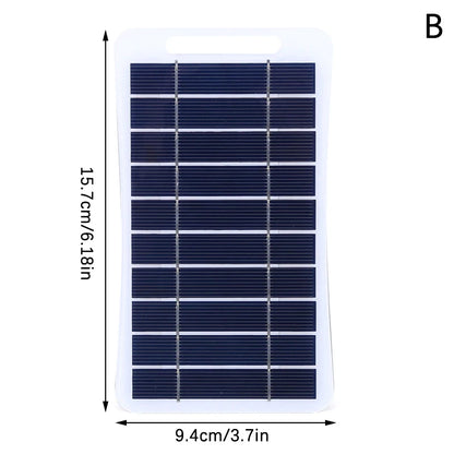 2W Solar Panel USB Portable Outdoor Charging