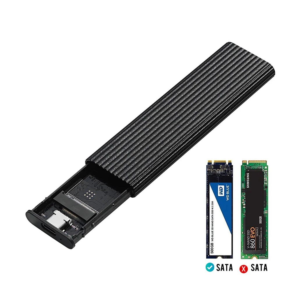 M.2 NGFF/NVME to USB3.0 Mobile Hard Disk Case SATA SSD Type-C 5Gbps Enclosure Adapter