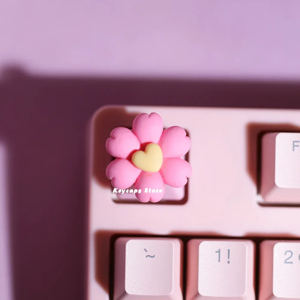 For Cherry MX Switches gaming Keyboard Key Cap for Mechanical Keyboard Keycap Girls Gift Pink Personalized cartoon DIY Key