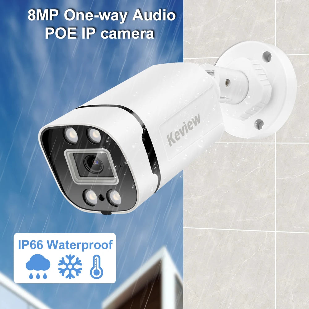 4K 8MP POE IP Security Camera