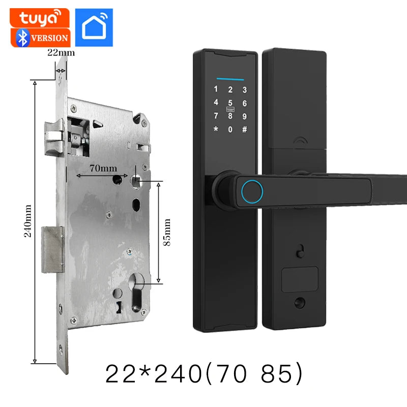 Smart Door Lock with Tuya APP Biometric Fingerprint