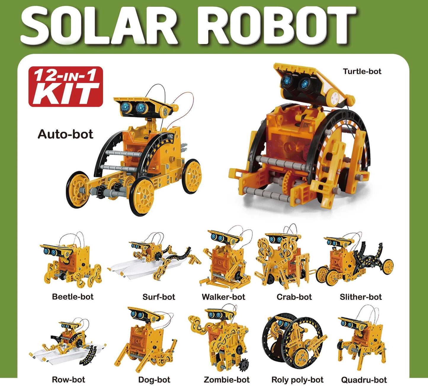 12-in-1 Solar Robot Kit for