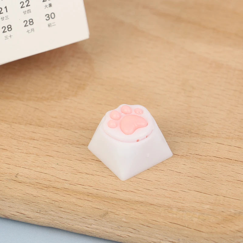 Cat Paw Keycaps For Mechanical Keyboard Switch DIY Custom Key Cap Soft Silicone Keycup Pink Color