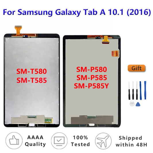 For Samsung Galaxy Tab A 10.1 2016 SM-T580 /T585 / P580 / P585  tablet LCD Display Touch Screen Digitizer Assembly Replacement