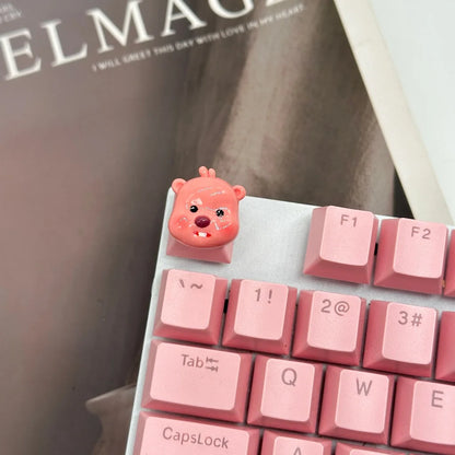 Keycaps Hand-made Resin Keycap Mechanical Keyboard Keycaps Cute Beaver Loopy Customized Gaming Accessories Decoration Gifts