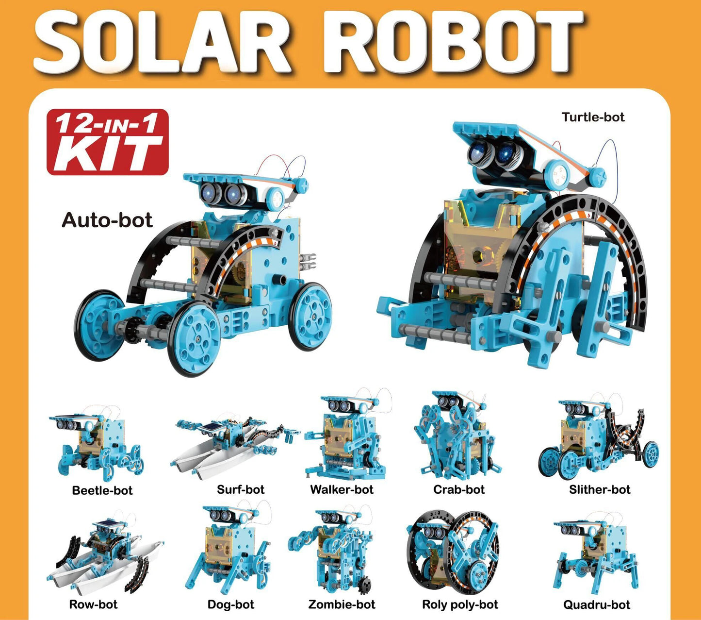 12-in-1 Solar Robot Kit for