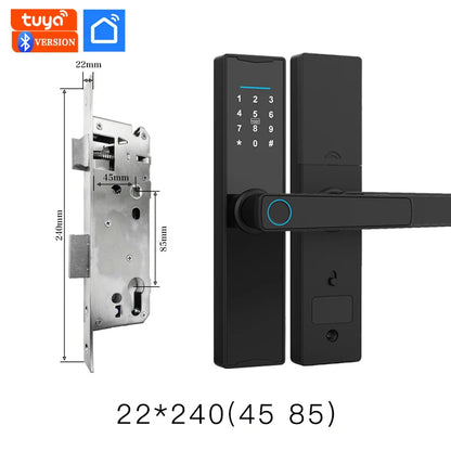 Smart Door Lock with Tuya APP Biometric Fingerprint