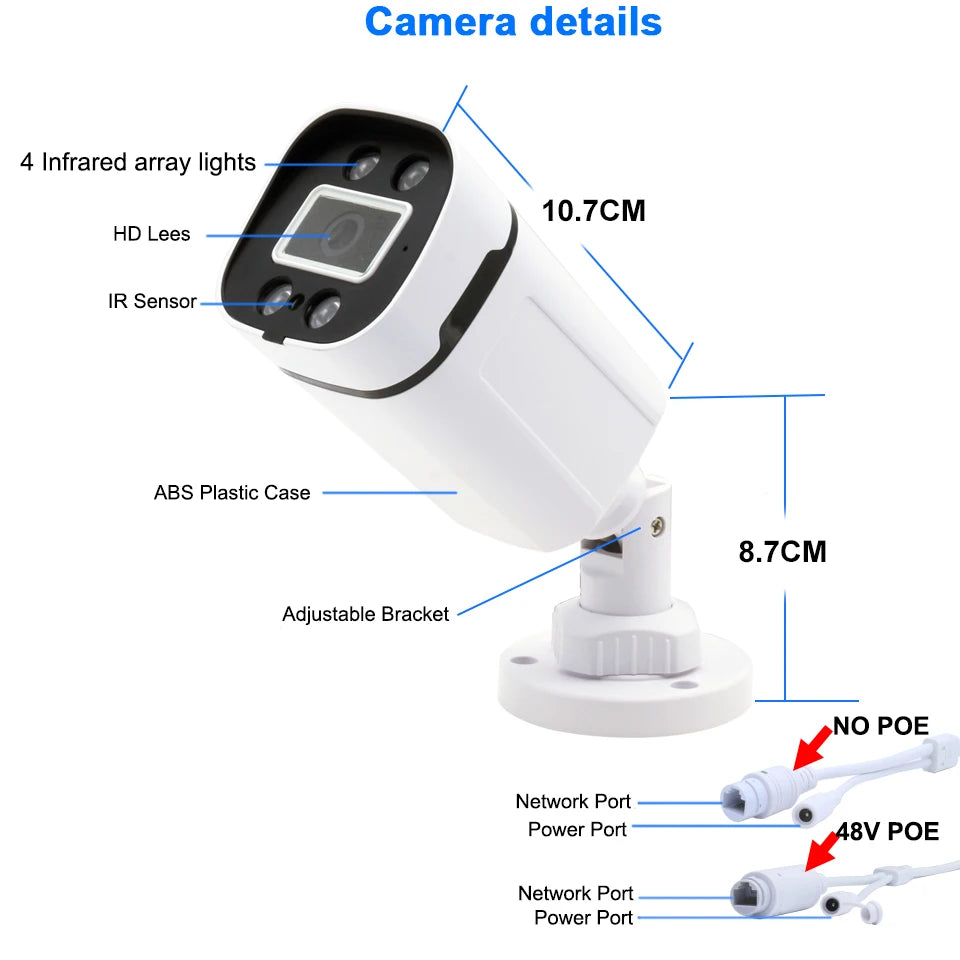 4K 8MP POE IP Security Camera