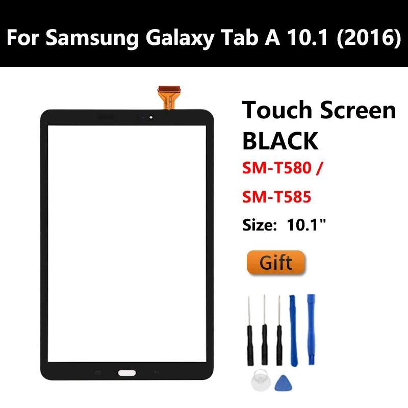 For Samsung Galaxy Tab A 10.1 2016 SM-T580 /T585 / P580 / P585  tablet LCD Display Touch Screen Digitizer Assembly Replacement