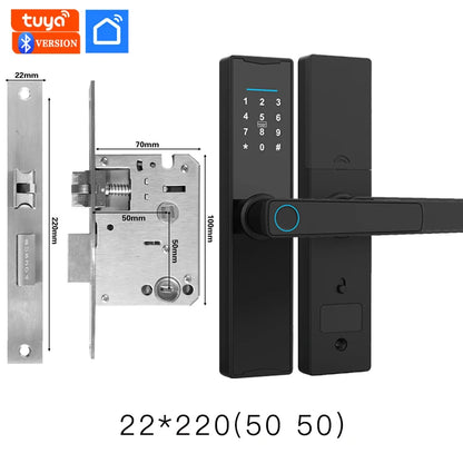 Smart Door Lock with Tuya APP Biometric Fingerprint