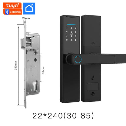 Smart Door Lock with Tuya APP Biometric Fingerprint