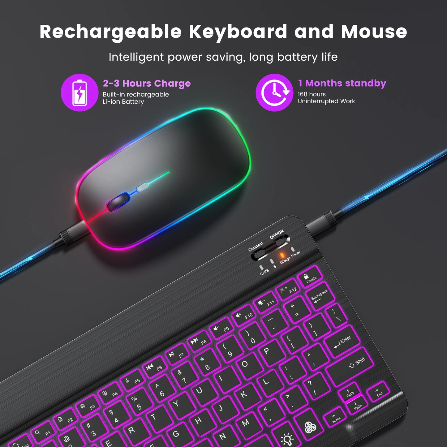 Backlit Bluetooth Keyboard & Mouse