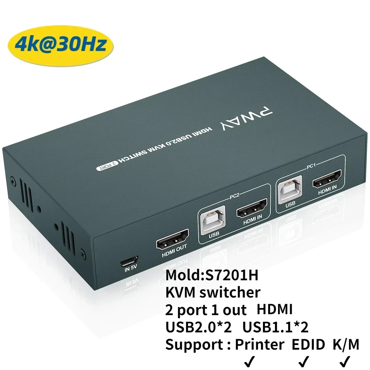 2/4/8/16 Port Hdmi USB kvm Switch 4K HD 2 Output 2 Computers 4 Monitors Thunderbolt DP DVI Compatible for Xiaomi Mi Box PS4/3 TV