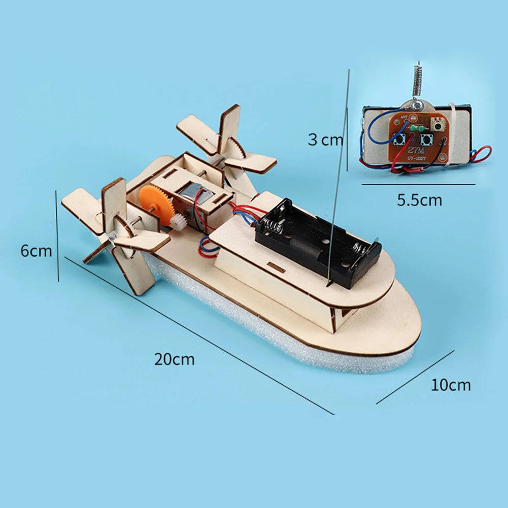 Model Educational Electric Science Experiment Wooden Boat