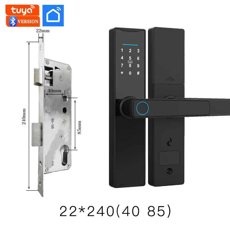 Smart Door Lock with Tuya APP Biometric Fingerprint