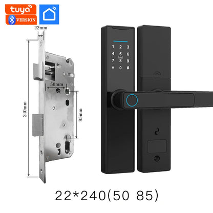 Smart Door Lock with Tuya APP Biometric Fingerprint